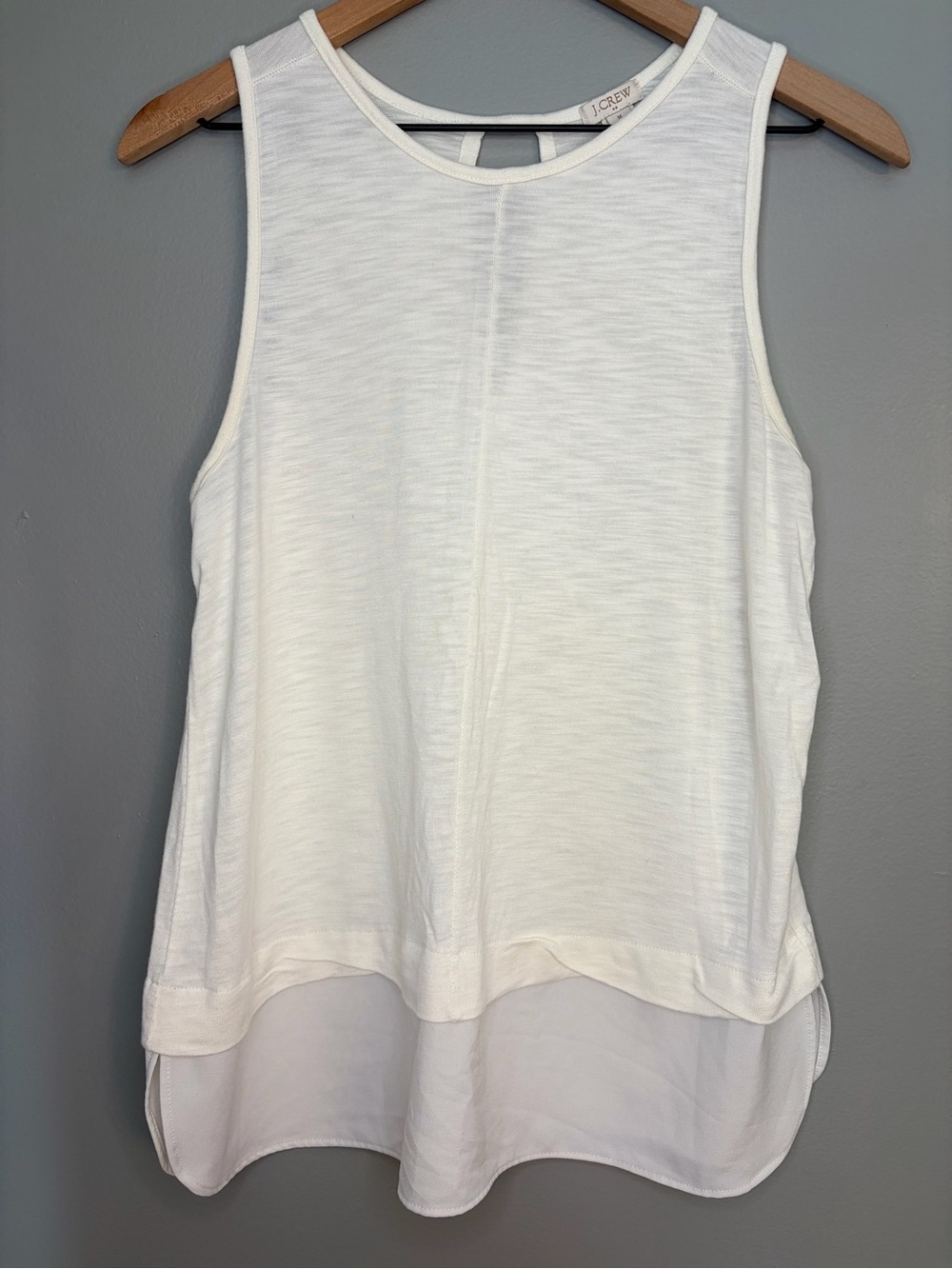 J.Crew Factory Women’s Cream Sleeveless Tank Top, Size Medium